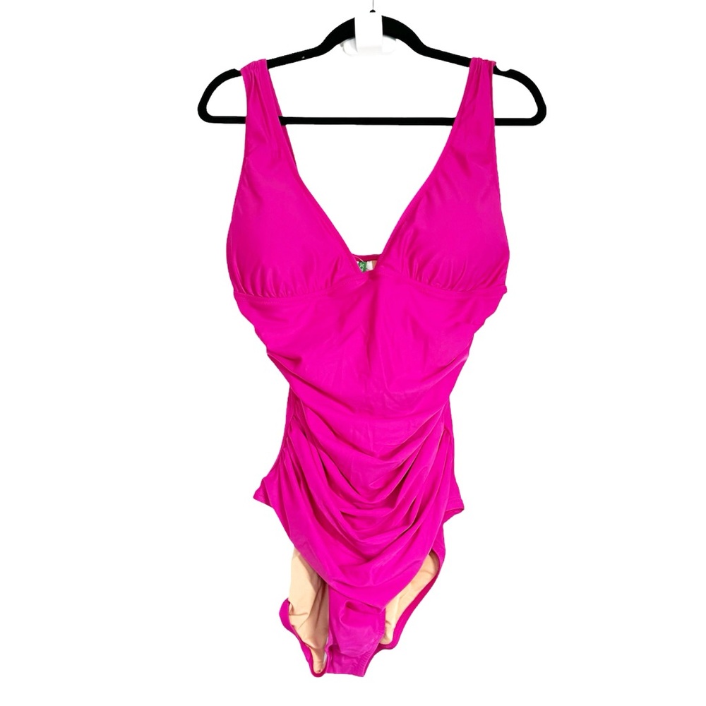 J. Crew Swimsuit Ruched Slimming High Cut One Piece NEW BC140